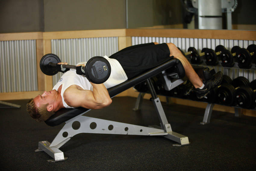Decline Close-Grip Bench To Skull Crusher