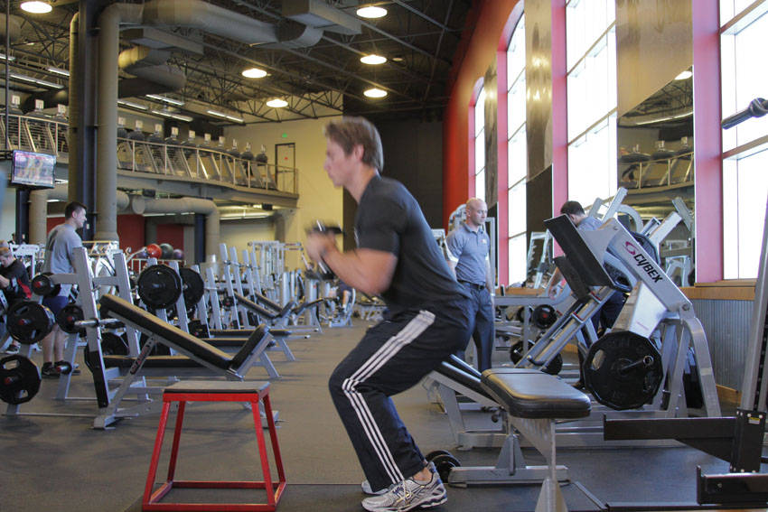 Dumbbell Seated Box Jump