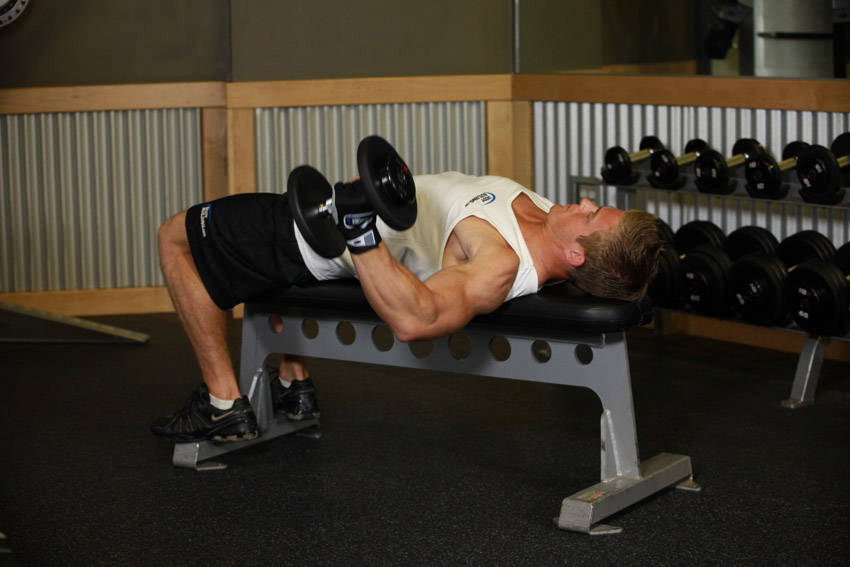 One-Arm Flat Bench Dumbbell Flye