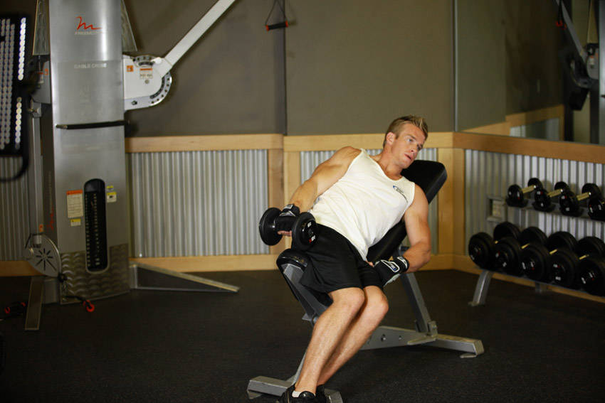 One-Arm Incline Lateral Raise