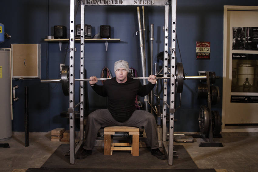 Reverse Band Box Squat