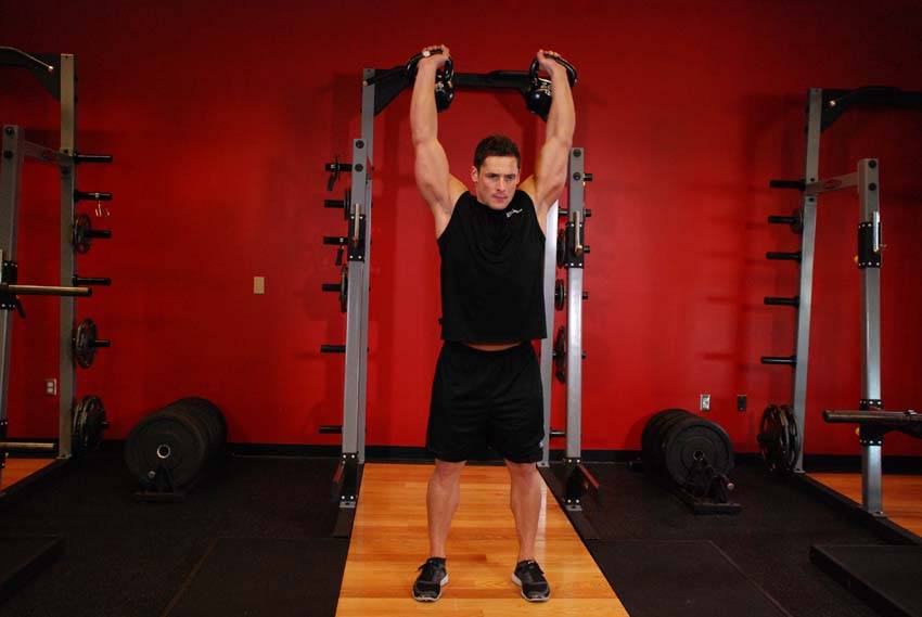 Two-Arm Kettlebell Military Press